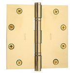 Baldwin 1051.I Estate 5 Inch x 5 Inch Solid Brass Full Mortise Ball Bearing Hinge with Square Corners (Sold Each) product