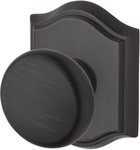 Baldwin FD.ROU.TAR Reserve Round Full Dummy Knobset with Traditional Arch Rosette