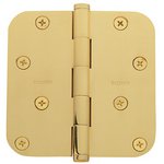 Baldwin 1140.I Estate 4 Inch x 4 Inch Solid Brass Full Mortise Hinge with 5/8 Inch Radius Corners (Sold Each) product