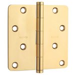 Baldwin 1440.I Estate 4 Inch x 4 Inch Solid Brass Full Mortise Hinge with 1/4 Inch Radius Corners (Sold Each) product
