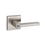 Kwikset 740HFL SQT SMT Halifax Keyed Entry Leverset with Square Rosettes with SmartKey