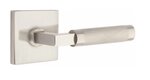 Emtek L-Square Knurled 5110 Select Brass Passage Leverset with Square Rosette for Right Handed Doors product