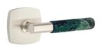 Emtek T-Bar Green Marble 5306 SD Select Brass Single Dummy Lever with Urban Modern Rosette for Right Handed Doors product