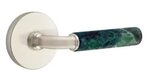 Emtek R-Bar Green Marble 5059 Select Brass Full Dummy Leverset with Disk Rosette product