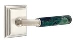 Emtek R-Bar Green Marble 8161 Select Brass Passage Leverset with Wilshire Rosette for Left Handed Doors product