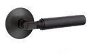 Emtek T-Bar Smooth 5207 Select Brass Privacy Leverset with Modern Rosette for Right Handed Doors product
