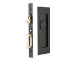 Emtek 2113 Modern Rectangular Keyed Pocket Door Mortise Lock for 1-1/2&quot; Thick Doors