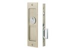 Emtek 2123 Sandcast Bronze Rustic Modern Keyed Pocket Door Mortise Lock for 1-1/2&quot; Thick Doors