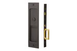 Emtek 2125 Sandcast Bronze Rustic Modern Privacy Pocket Door Mortise Lock