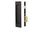 Emtek 2126 Sandcast Bronze Rustic Modern Dummy Pocket Door Mortise Lock for 1-3/8&quot; Thick Doors