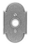 Emtek 2431 Wrought Steel Doorbell Button with #1 Rosette