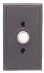 Emtek 2433 Wrought Steel Doorbell Button with #3 Rosette