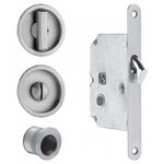 Omnia 3910 Stainless Steel Sliding Door Lock - Round product