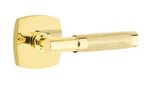 Emtek T-Bar Knurled 5306 SD Select Brass Single Dummy Lever with Urban Modern Rosette for Left Handed Doors product