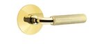 Emtek R-Bar Straight Knurled 5057 SD Select Brass Single Dummy Lever with Modern Rosette for Left Handed Doors product