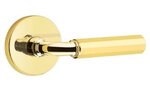 Emtek R-Bar Faceted 5059 Select Brass Full Dummy Leverset with Disk Rosette product