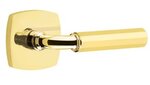 Emtek R-Bar Faceted 5306 SD Select Brass Single Dummy Lever with Urban Modern Rosette for Left Handed Doors product