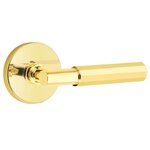 Emtek T-Bar Faceted 5109 Select Brass Passage Leverset with Disk Rosette for Right Handed Doors product