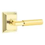 Emtek T-Bar Faceted 8261 Select Brass Privacy Leverset with Wilshire Rosette for Right Handed Doors product