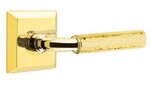 Emtek R-Bar Hammered 8531 SD Select Brass Single Dummy Lever with Quincy Rosette for Right Handed Doors product