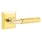 Emtek T-Bar Hammered 8131 Select Brass Passage Leverset with Quincy Rosette for Left Handed Doors product