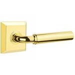 Emtek R-Bar Smooth 8531 SD Select Brass Single Dummy Lever with Quincy Rosette for Right Handed Doors product