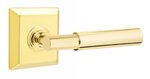 Emtek T-Bar Smooth 8131 Select Brass Passage Leverset with Quincy Rosette for Right Handed Doors product