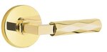 Emtek L-Square Tribeca 5109 Select Brass Passage Leverset with Disk Rosette for Left Handed Doors product