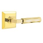 Emtek L-Square Tribeca 8131 Select Brass Passage Leverset with Quincy Rosette for Right Handed Doors product