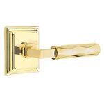 Emtek L-Square Tribeca 8561 Select Brass Full Dummy Leverset with Wilshire Rosette product