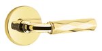 Emtek R-Bar Tribeca 5209 Select Brass Privacy Leverset with Disk Rosette for Left Handed Doors product
