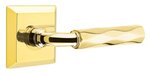 Emtek R-Bar Tribeca 8231 Select Brass Privacy Leverset with Quincy Rosette for Left Handed Doors product
