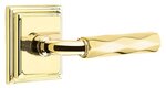 Emtek R-Bar Tribeca 8261 Select Brass Privacy Leverset with Wilshire Rosette for Right Handed Doors product