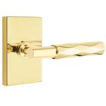 Emtek T-Bar Tribeca 5052 Select Brass Full Dummy Leverset with Modern Rectangular Rosette product