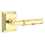 Emtek T-Bar Tribeca 8561 SD Select Brass Single Dummy Lever with Wilshire Rosette for Left Handed Doors product