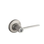 Kwikset 405LRL RDT Ladera Keyed Entry Leverset with Round Rosettes