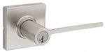 Kwikset 405LRL SQT SMT Ladera Keyed Entry Leverset with Square Rosettes with SmartKey