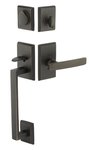 Emtek 452421 Rustic Modern Rectangular Sectional Double Cylinder Handleset