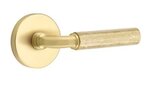 Emtek R-Bar Hammered 5059 SD Select Brass Single Dummy Lever with Disk Rosette for Left Handed Doors product