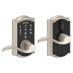 Schlage FE695 CAM/ACC Camelot Touch Screen Leverset with Accent Lever