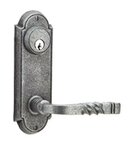 Emtek 7010 3-5/8 Inch Center to Center Wrought Steel #5 Sideplate Single Cylinder