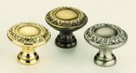 Omnia 7436/30 1-3/16 Inch Diameter Solid Brass Knob