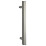 Omnia 8190/300 11-13/16 Inch Center-to-Center Square Stainless Steel Door Pull