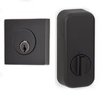Emtek 8469EMP Solid Brass Square Single Cylinder Deadbolt with EMPowered Upgrade - Works with Yale Access