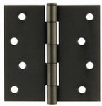 Emtek 91014 4 Inch x 4 Inch Residential Duty Steel Plated Hinge with Square Corners (Sold in Pairs)