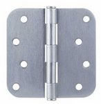 Emtek 91034 4 Inch x 4 Inch Residential Duty Steel Plated Hinge with 5/8 Inch Radius Corners (Sold in Pairs)