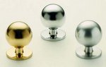 Omnia 9165/35 1-3/8 Inch Diameter Solid Brass Knob