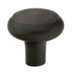 Emtek 86338 Sandcast Bronze Barn Cabinet Knob 1 Inch Diameter