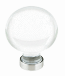 Emtek 86395 Clear Crystal Bristol Cabinet Knob 1-1/4 Inch Diameter