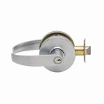 Dexter Commercial C1000ENTRC KDC Entry / Office Grade 1 Curved Lever Clutching Cylindrical Lock with C Keyway; 2-3/4